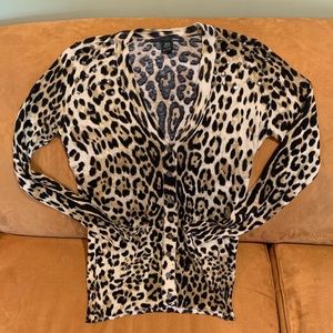 Ellison Studded Leopard Button Cardigan